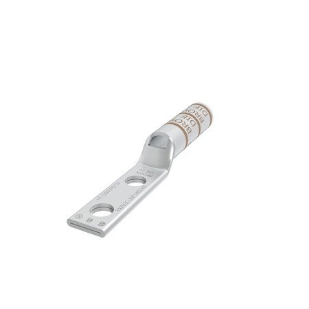 Burndy Cu compression narrow tongue std barrel-Flex conductor, 2 holes/W/ in YAZV2C2NT14E2FX